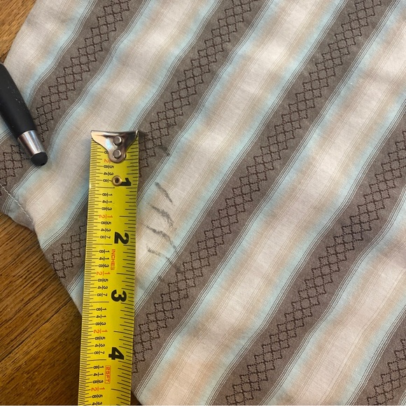 prAna Breathe Button-Up Short-Sleeve Striped Shirt Men’s Large - Multi Stripe - Picture 8 of 11